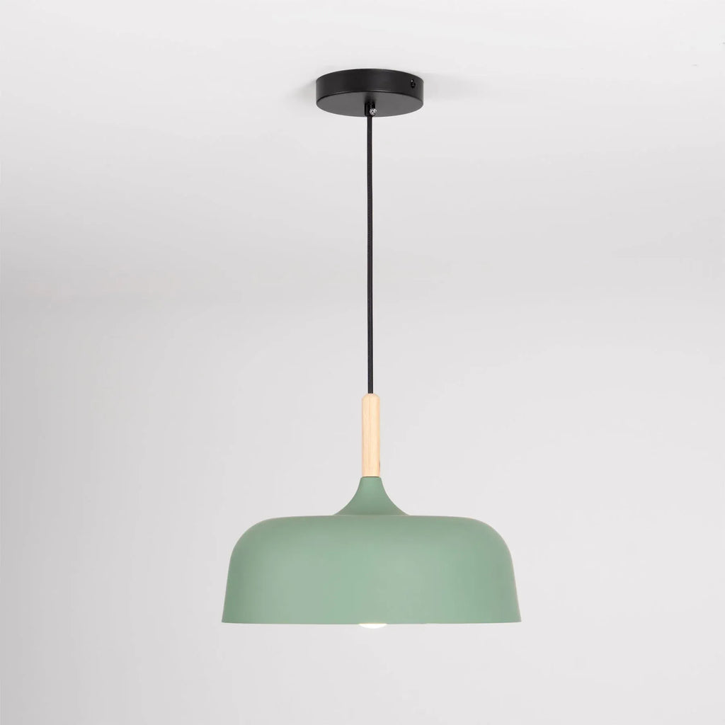 Pendelleuchte mit Holzakzent und minimalistischem Metalldesign für Wohnzimmer, Esszimmer und Küche
