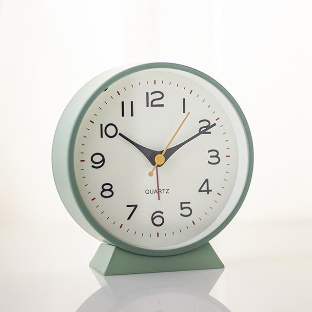 Analog Alarm Clock with Non-Ticking Quartz Movement Backlight and Integrated Stand - Image 16