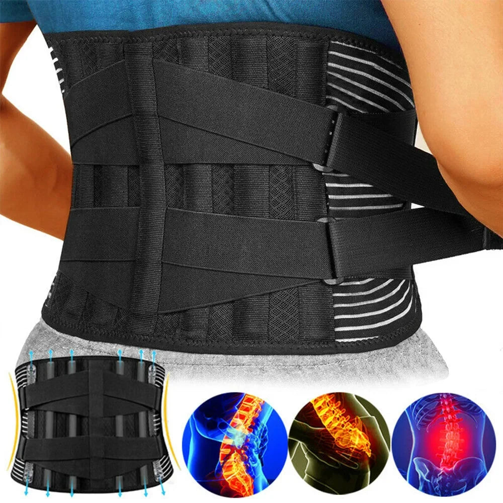 Back Brace with Lumbar Support and Adjustable Compression Straps - Image 2