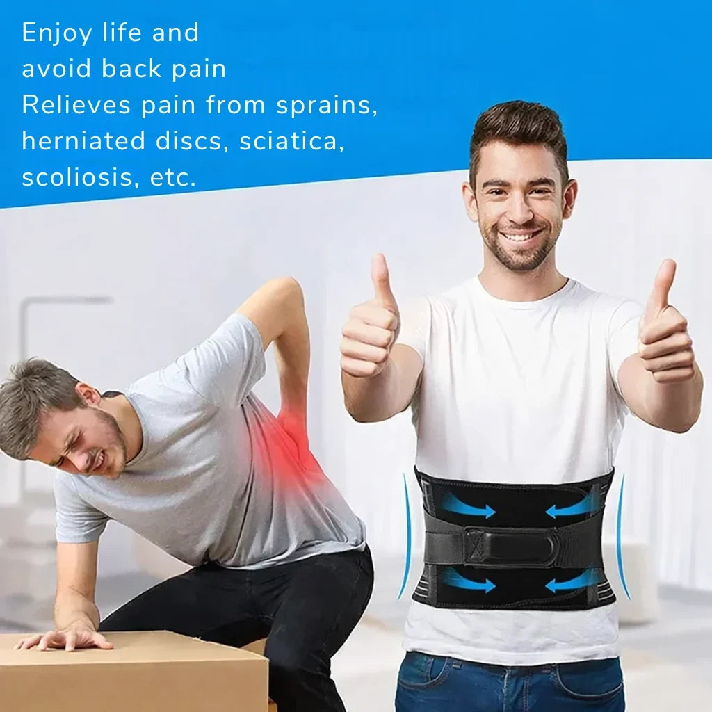 Back Brace with Lumbar Support and Adjustable Compression Straps - Image 4