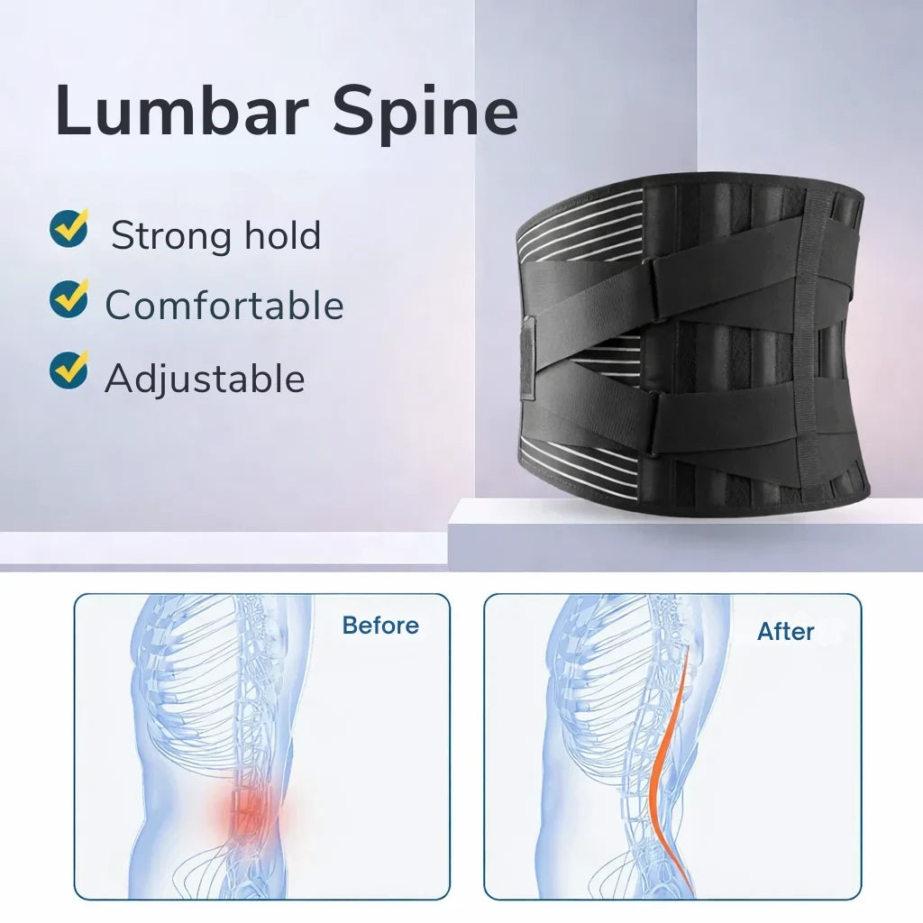 Back Brace with Lumbar Support and Adjustable Compression Straps - Image 6