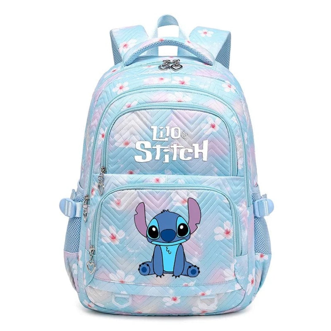 Back to School Quilted Backpack with Character Print and Multiple Pockets - Image 11