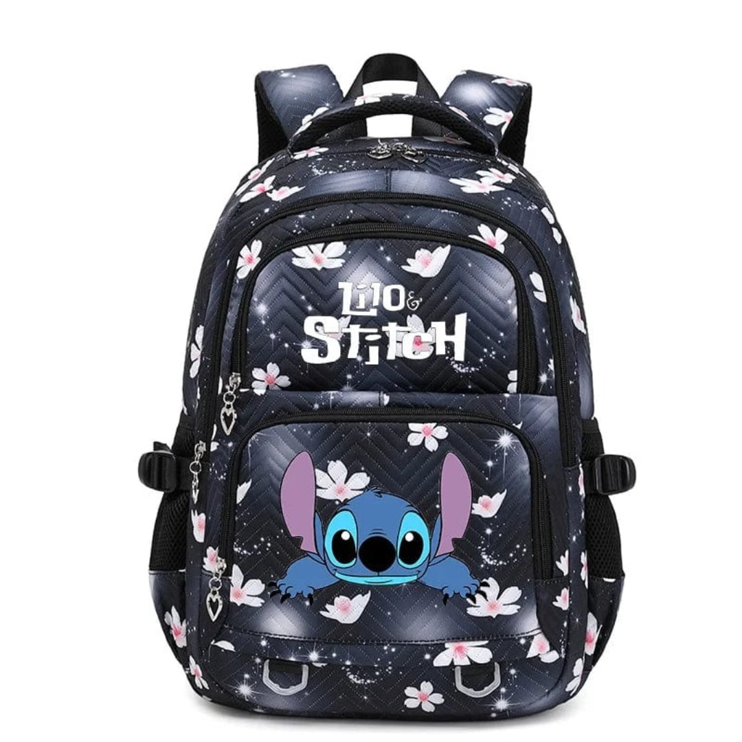 Back to School Quilted Backpack with Character Print and Multiple Pockets - Image 19