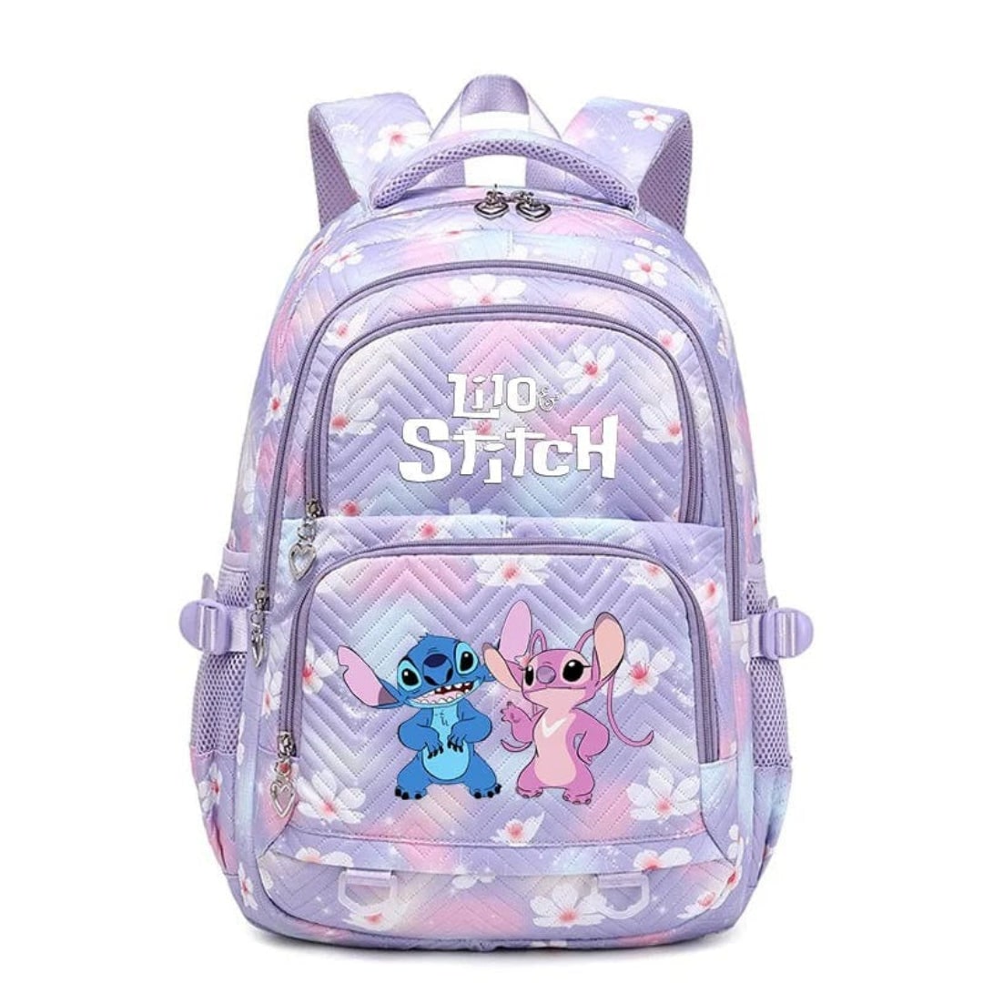 Back to School Quilted Backpack with Character Print and Multiple Pockets - Image 7