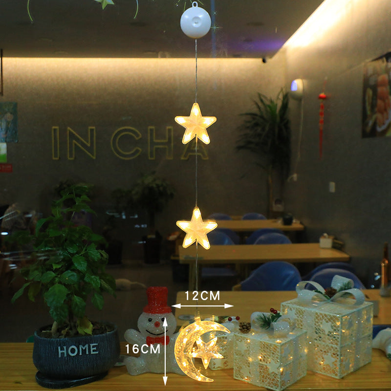 Battery Operated Christmas Lights with Suction Cup for Window Glass and Mirrors - Image 2