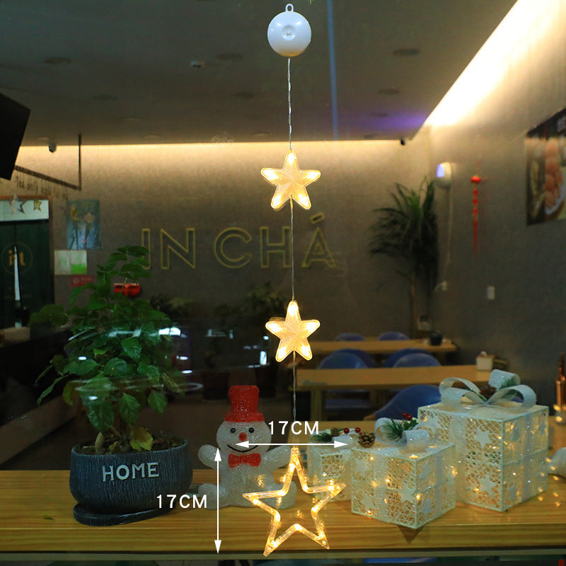 Battery Operated Christmas Lights with Suction Cup for Window Glass and Mirrors - Image 3