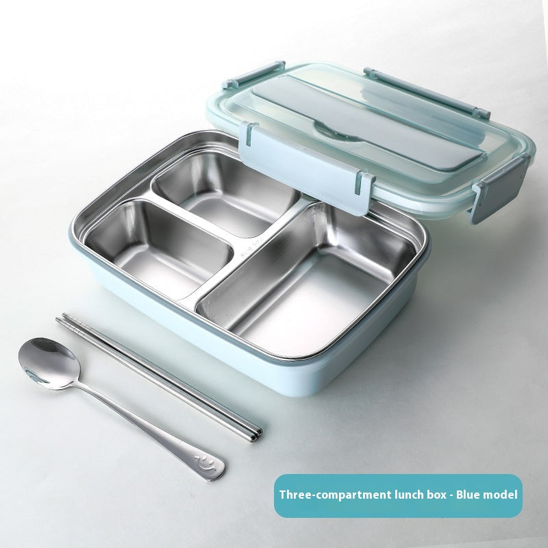 Bento Lunch Box with Stainless Steel Interior Airtight Compartments and Phone Stand Lid - Image 3