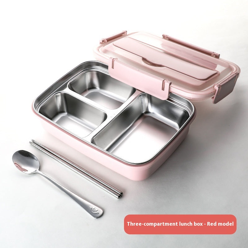Bento Lunch Box with Stainless Steel Interior Airtight Compartments and Phone Stand Lid - Image 4