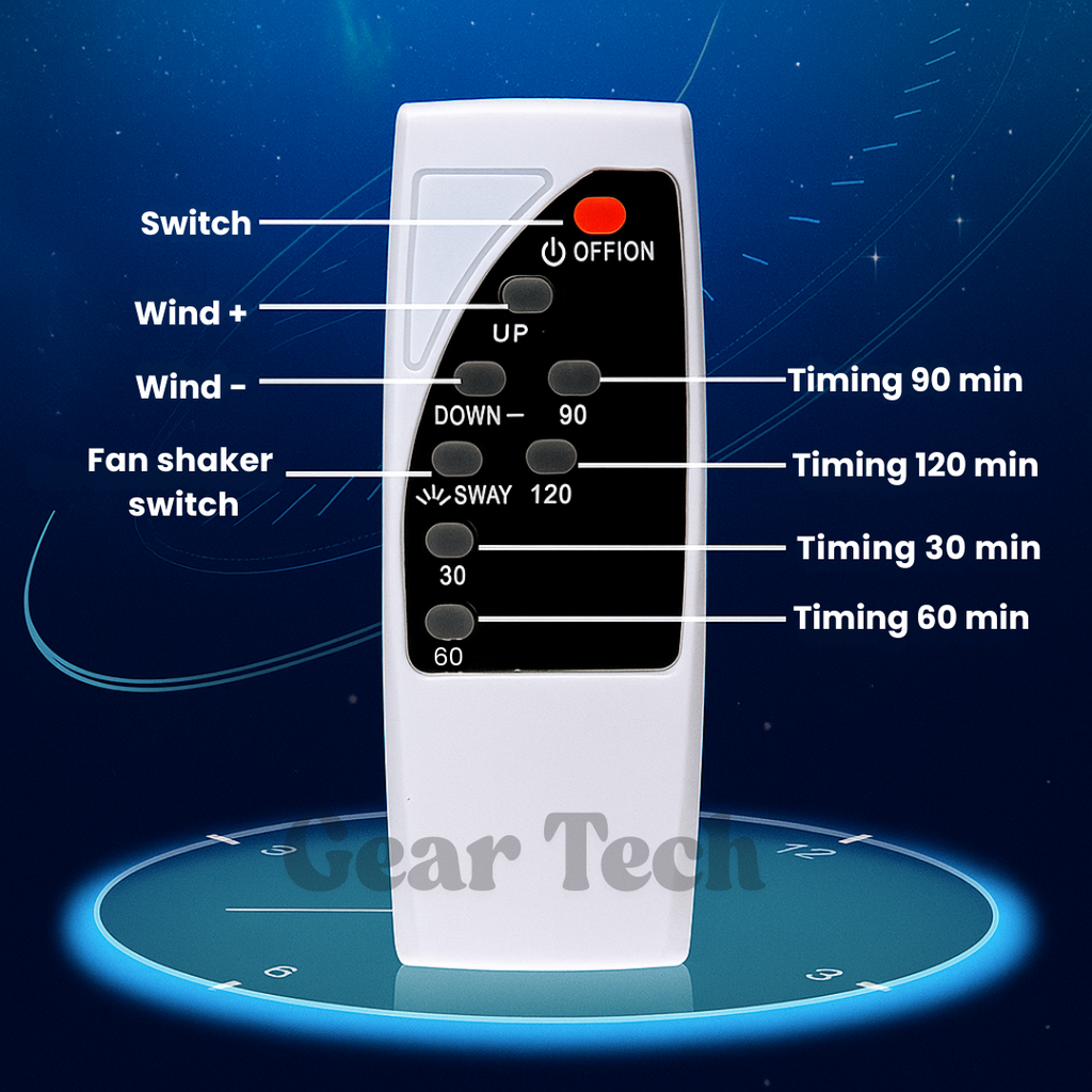 Bladeless Fan with Oscillating Remote Control and Detachable Design for Home Cooling - Image 2