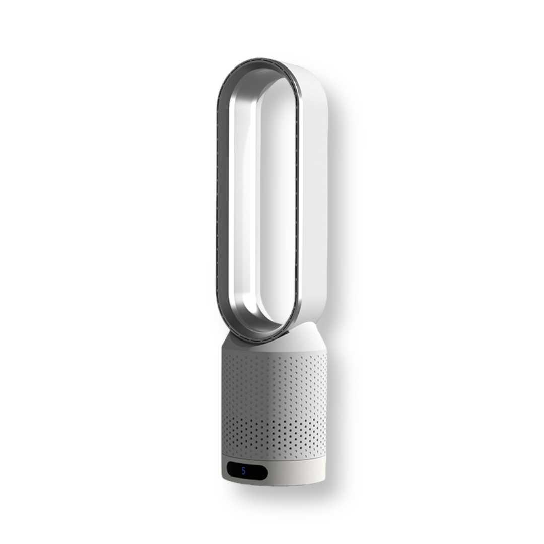 Bladeless Tower Fan with Air Purifier Remote Control and 90° Oscillation - Image 1