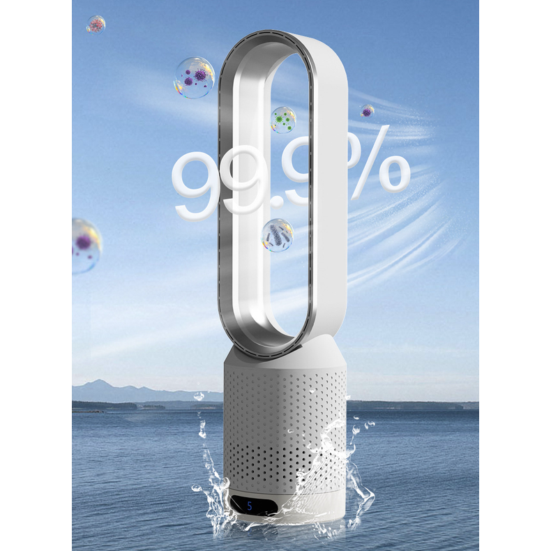 Bladeless Tower Fan with Air Purifier Remote Control and 90° Oscillation - Image 7