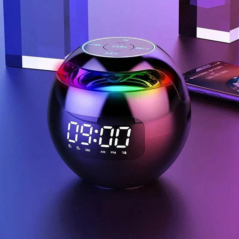 Bluetooth Speaker Alarm Clock with LED Display and Ambient Night Light - Image 1