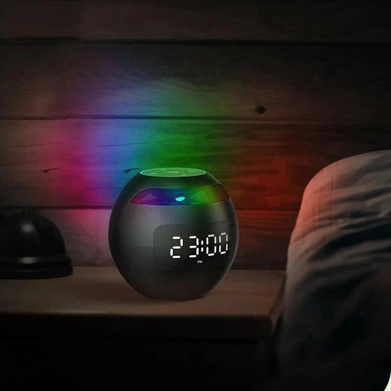 Bluetooth Speaker Alarm Clock with LED Display and Ambient Night Light - Image 2