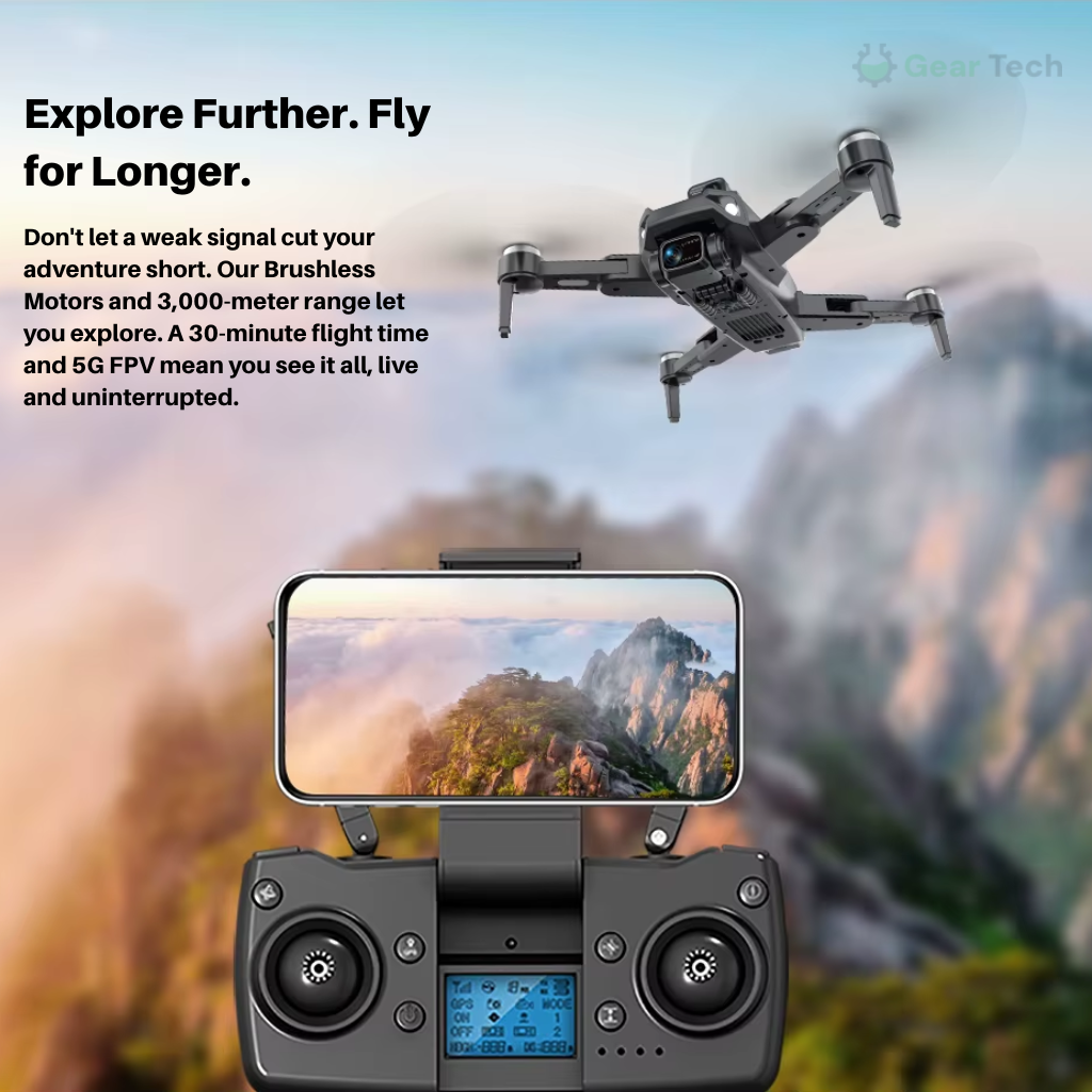 Camera Drone with 3-Axis Gimbal GPS Brushless Motor and Obstacle Avoidance - Image 9