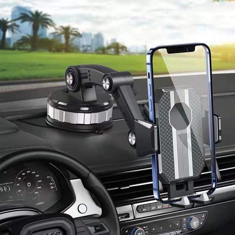 Car Phone Holder for Dashboard with 360° Rotating Suction Cup Mount and Adjustable Arm - Image 1