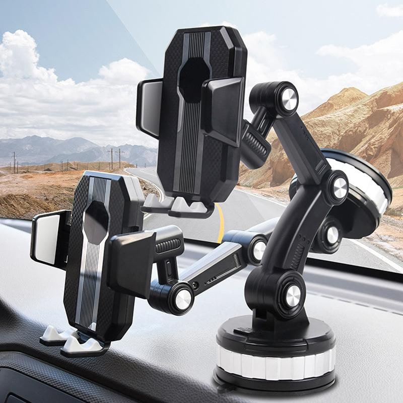 Car Phone Holder for Dashboard with 360° Rotating Suction Cup Mount and Adjustable Arm - Image 3