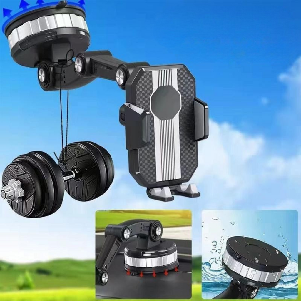Car Phone Holder for Dashboard with 360° Rotating Suction Cup Mount and Adjustable Arm - Image 7