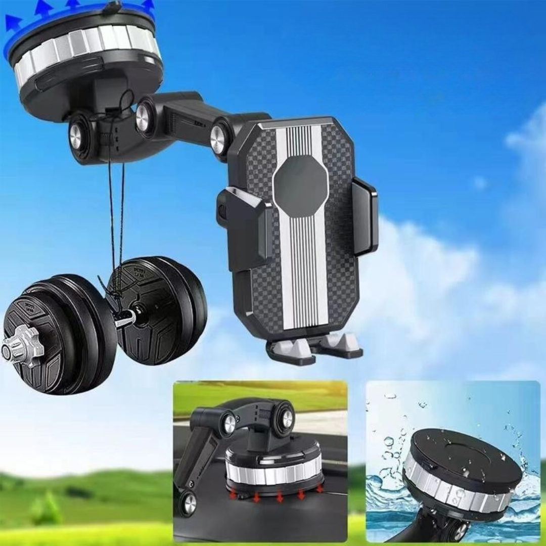 Car Phone Holder for Dashboard with 360° Rotating Suction Cup Mount and Adjustable Arm - Image 7