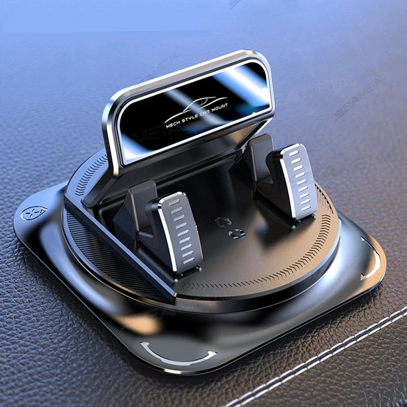 Car Phone Holder with 360 Degree Rotation and Gel Suction Cup Dashboard Mount - Image 1