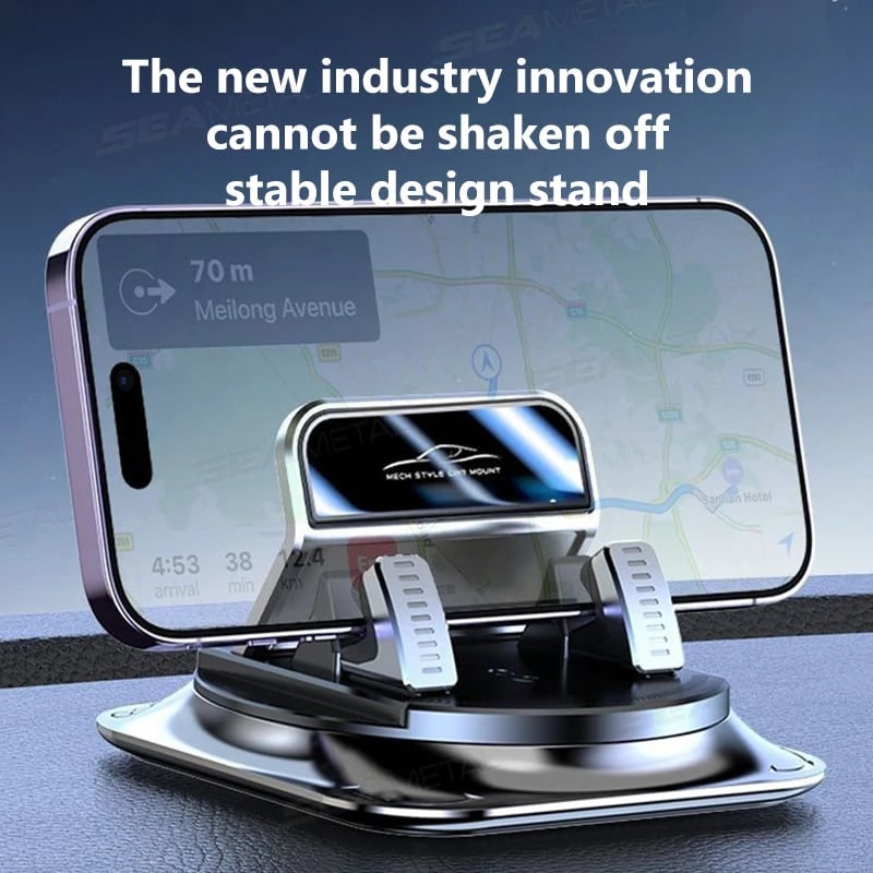 Car Phone Holder with 360 Degree Rotation and Gel Suction Cup Dashboard Mount - Image 2