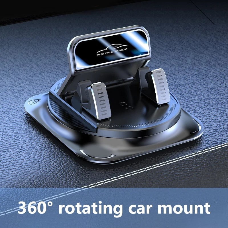 Car Phone Holder with 360 Degree Rotation and Gel Suction Cup Dashboard Mount - Image 7