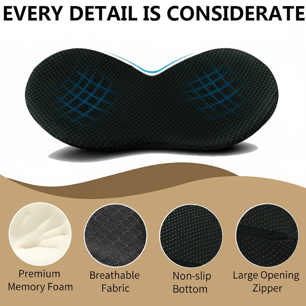 Car Seat Cushion with Ergonomic Contoured Support and Breathable Mesh Cover - Image 7