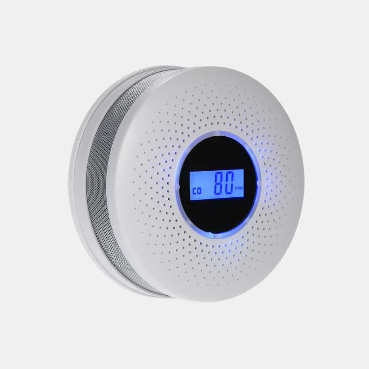 Carbon Monoxide Detector with Smoke Alarm and Lcd Display for Home Safety - Image 1