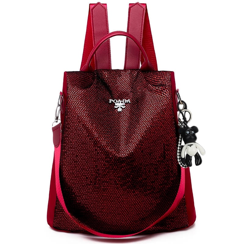 Carry on Travel Backpack with Convertible Purse Strap Anti-Theft Design and Nylon Oxford Fabric - Image 4