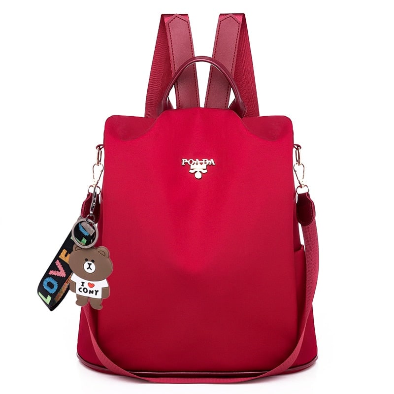 Carry on Travel Backpack with Convertible Purse Strap Anti-Theft Design and Nylon Oxford Fabric - Image 6