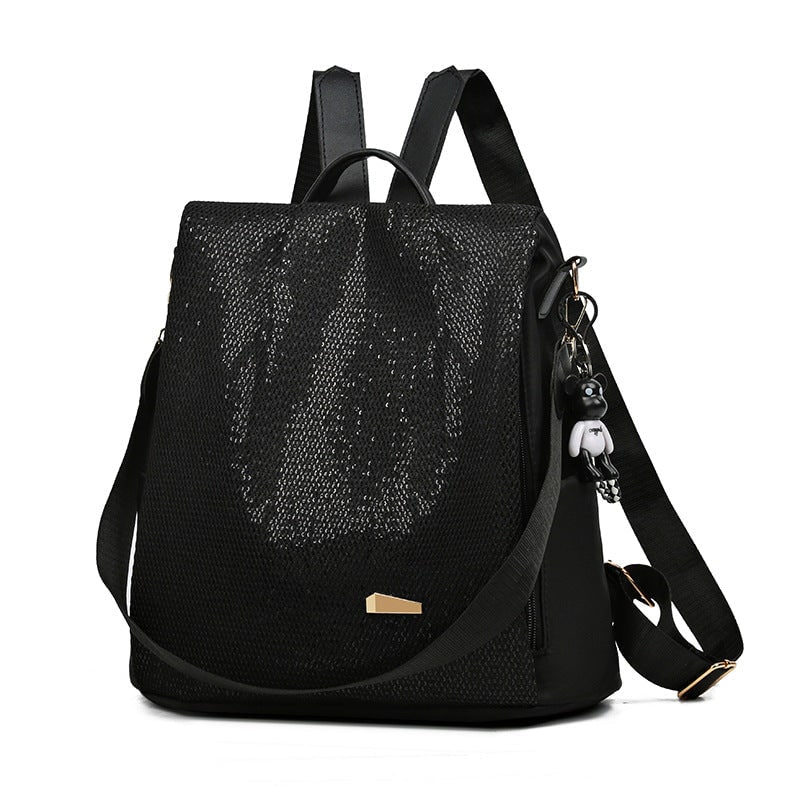 Carry on Travel Backpack with Convertible Purse Strap Anti-Theft Design and Nylon Oxford Fabric - Image 8
