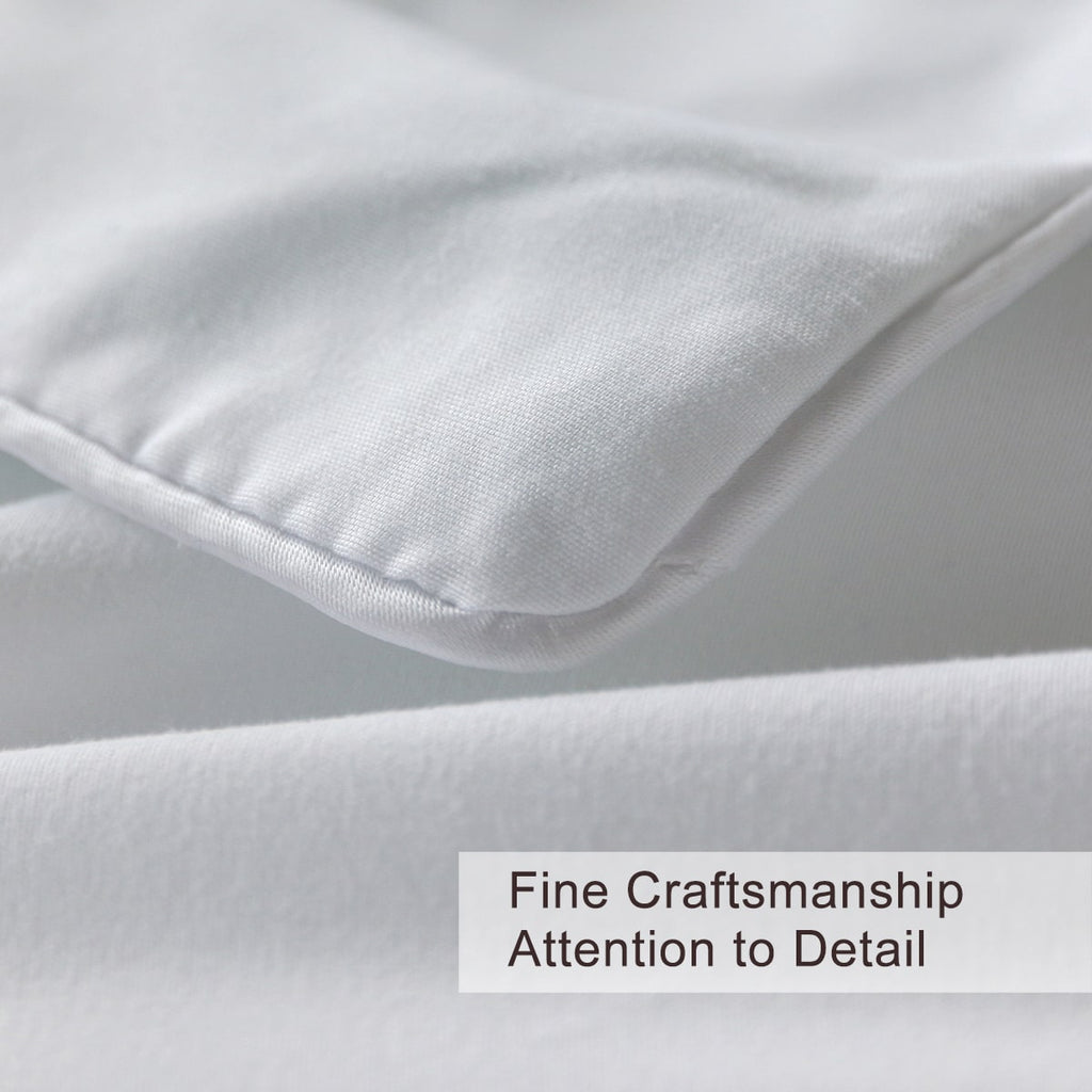 Christmas Bedding Set with Duvet Cover and Pillowcases White Holiday Microfiber Merry Script - Image 7