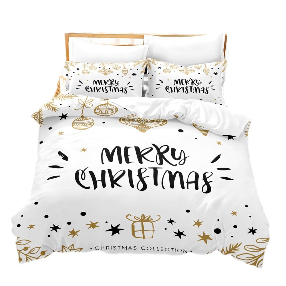Christmas Digital Printed Duvet Cover Set with Pillowcases and Festive Holiday Bedding - Image 3