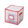 Christmas Ornament Storage Container with Zippered Lid and Grid Dividers - Image 9