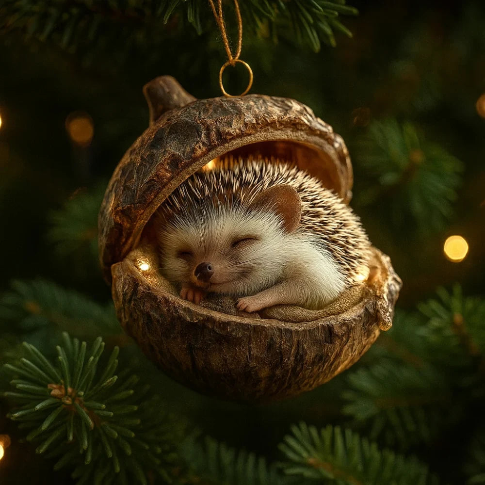 Christmas Ornaments with Woodland Animals in Acorns - Image 5