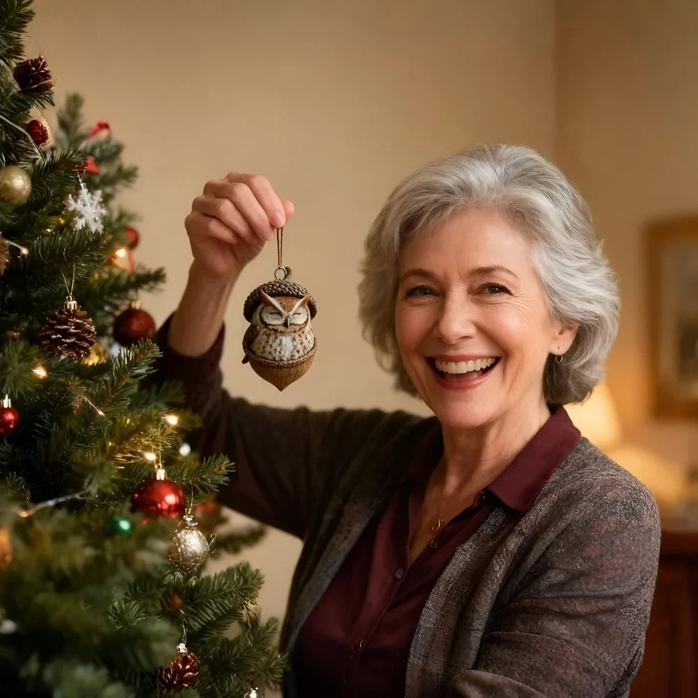 Christmas Ornaments with Woodland Animals in Acorns - Image 9