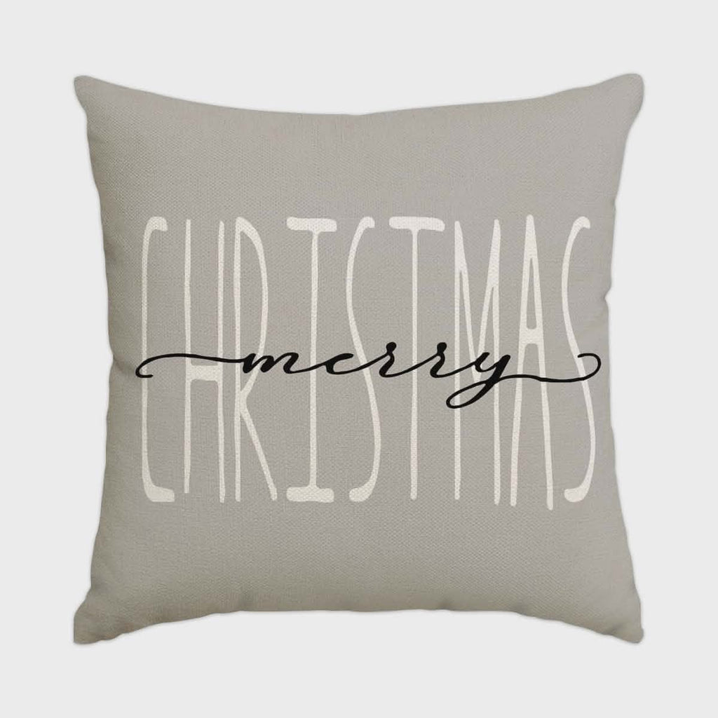Christmas Pillow Covers Set of 4 Square Decorative with Hidden Zipper and Festive Gnome Print - Image 8