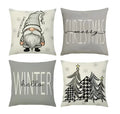 Christmas Pillow Covers Set of 4 with Hidden Zipper and Festive Holiday Prints - Image 9