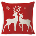 Christmas Pillow Covers with Linen-Look Fabric Festive Decorative Throw for Couch - Image 22