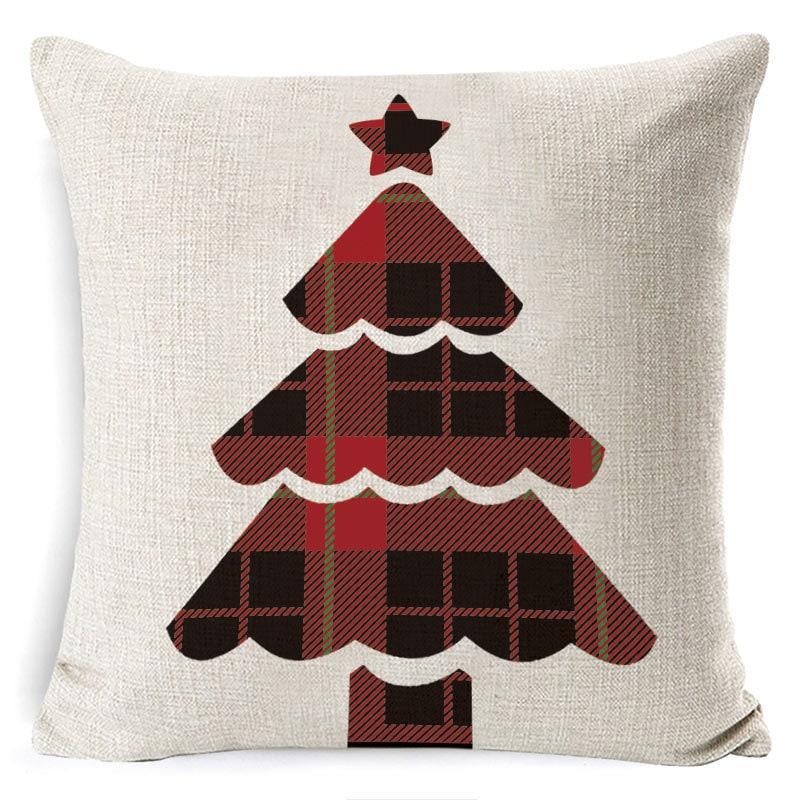 Christmas Pillow Covers with Linen-Look Fabric Festive Decorative Throw for Couch - Image 30