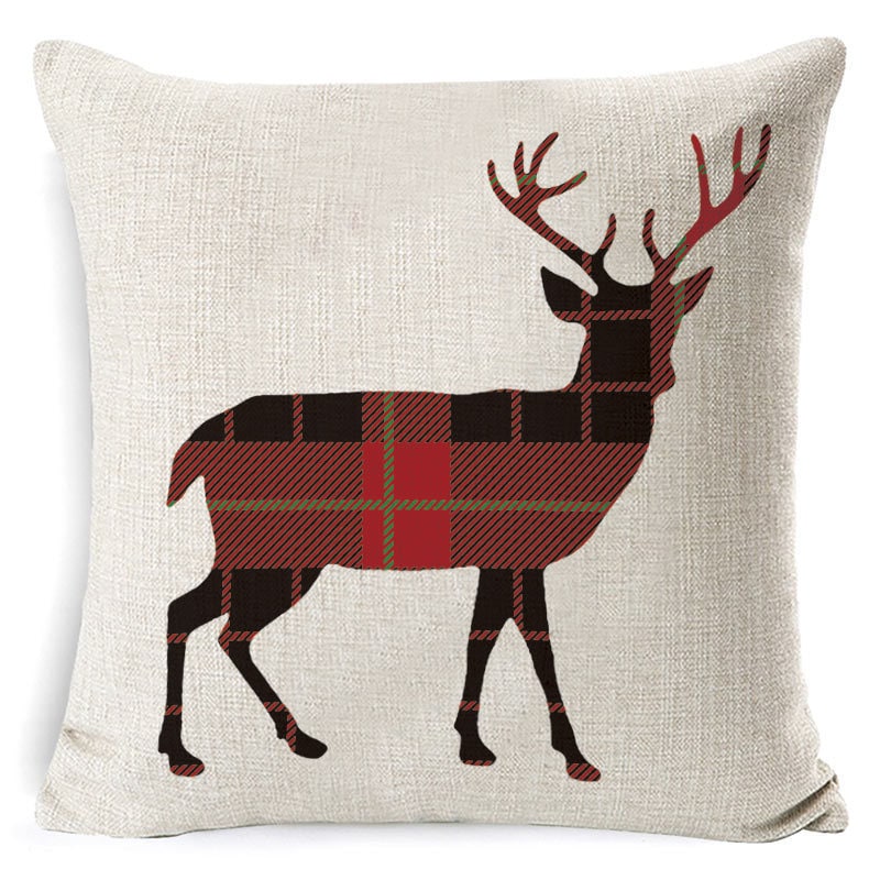 Christmas Pillow Covers with Linen-Look Fabric Festive Decorative Throw for Couch - Image 37