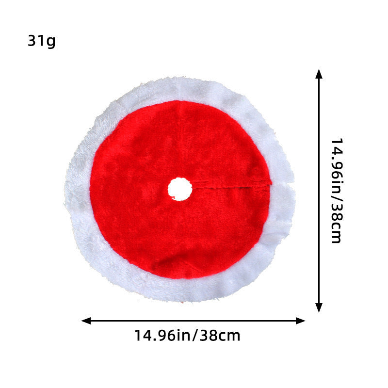 Christmas Tree Skirt with Plush Faux Fur and Soft Shaggy Fabric for Small - Image 4