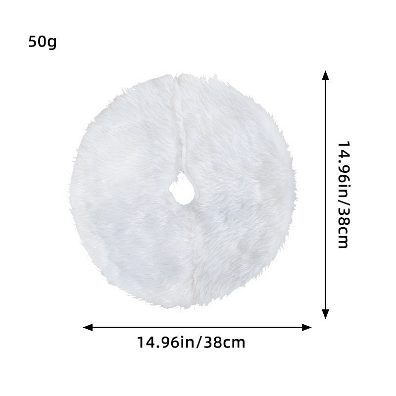 Christmas Tree Skirt with Plush Faux Fur and Soft Shaggy Fabric for Small - Image 5