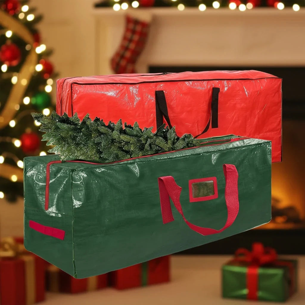 Christmas Tree Storage Bag with Waterproof Zipper and Dual Carry Handles - Image 1