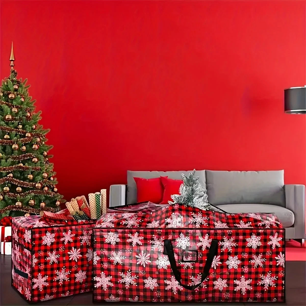 Christmas Tree Storage Bag with Waterproof Zipper and Dual Carry Handles - Image 7
