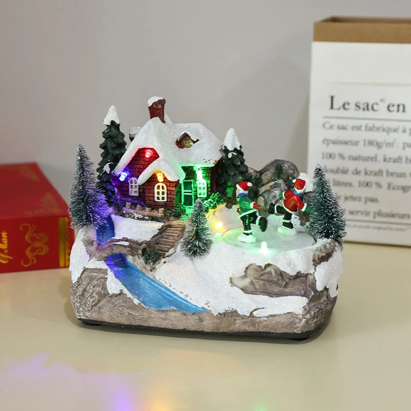 Christmas Village with Animated Train Rotating Tree and LED Lights - Image 21