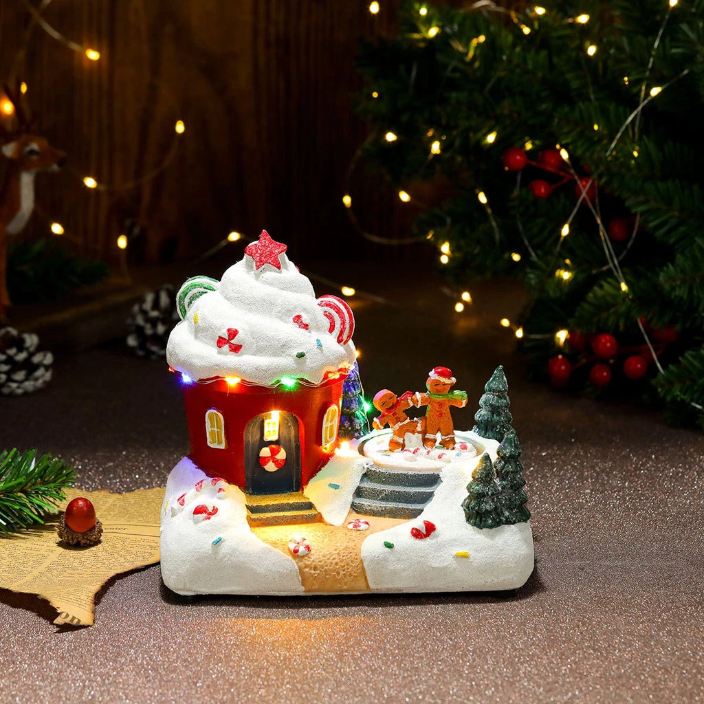 Christmas Village with Animated Train Rotating Tree and LED Lights - Image 24