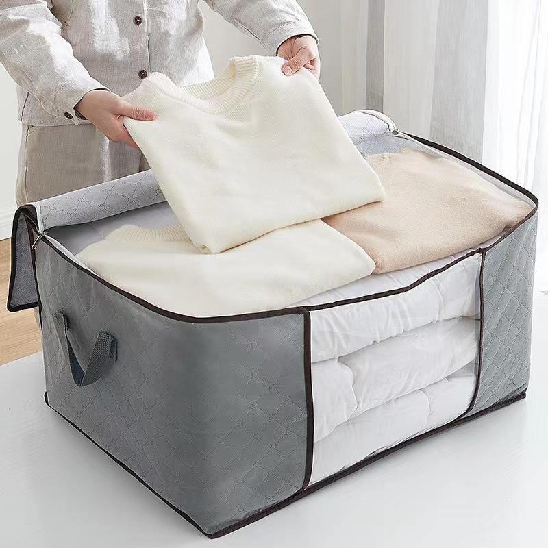 Clothes Storage Bags with Clear Window and Foldable Design for Bedding and Garments - Image 2