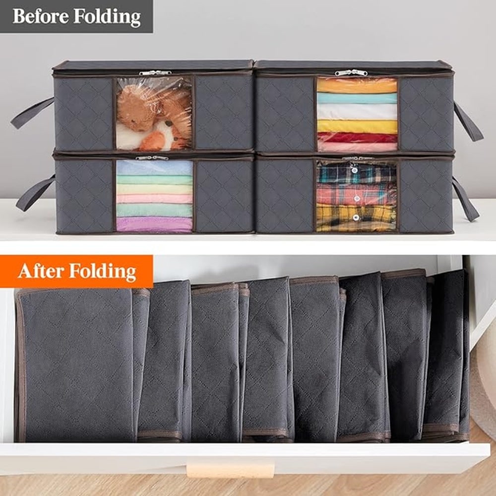 Clothes Storage Bags with Clear Window and Foldable Design for Bedding and Garments - Image 8