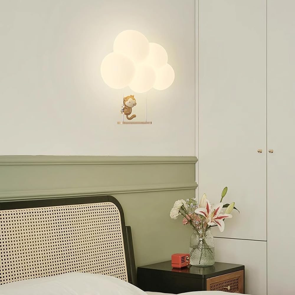 Cloud Wall Light with Warm White LED and Decorative Animal Figure - Image 4