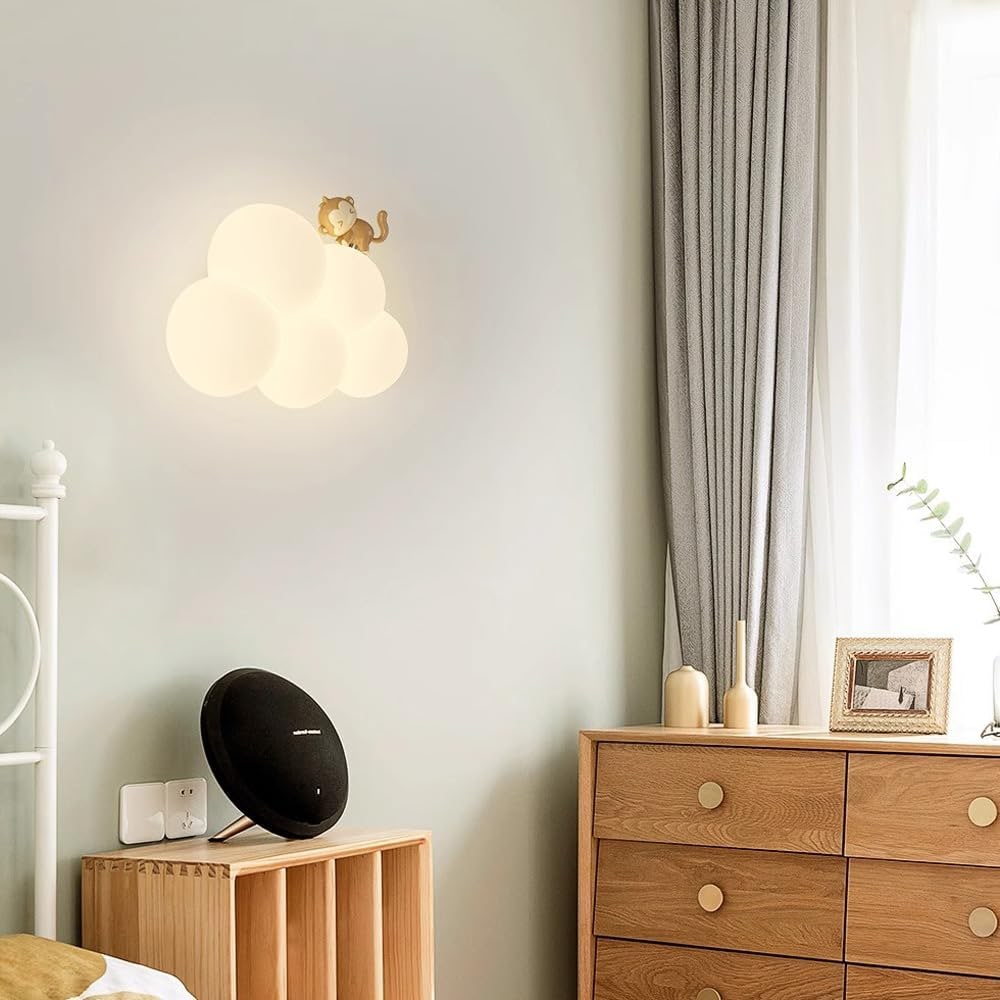 Cloud Wall Light with Warm White LED and Decorative Animal Figure - Image 5
